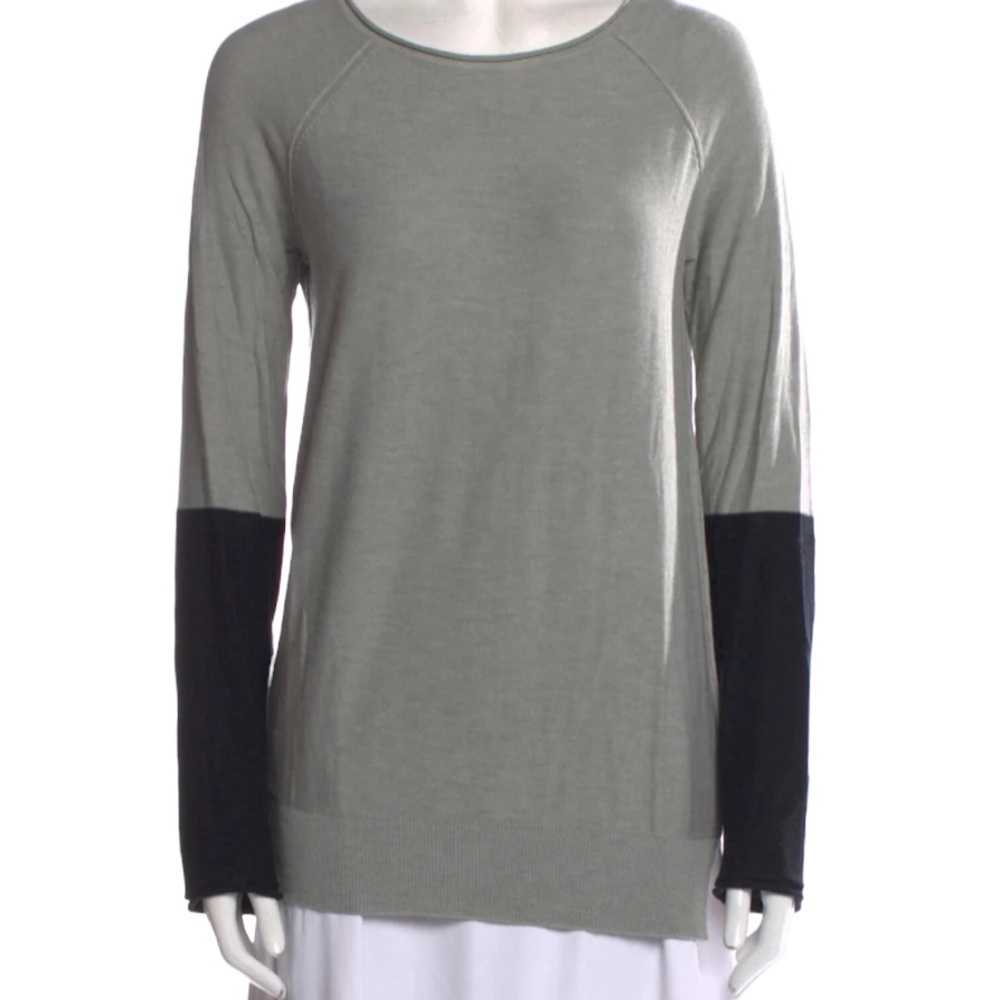 T By Alexander Wang Color Block Gray Wool/Silk Bl… - image 1